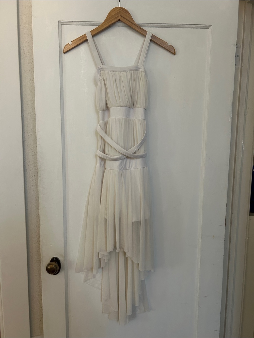 Cream High-Low Grecian Lyrical Ballet Dress costume performance medium